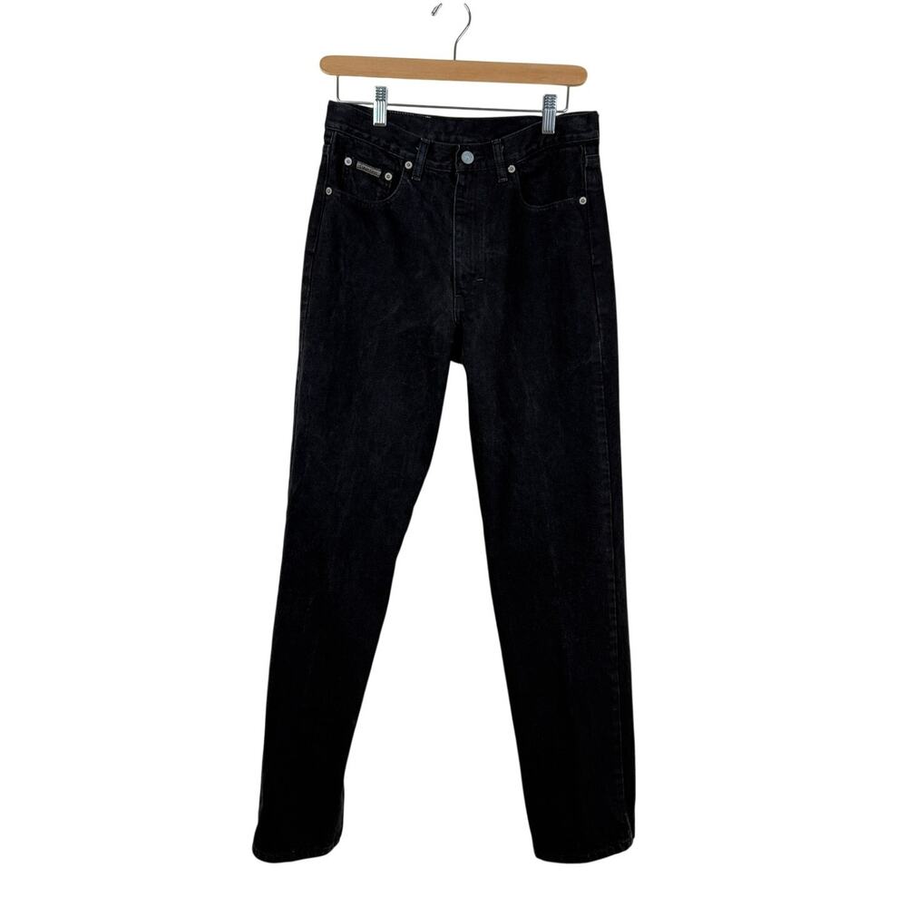 Vintage Calvin Klein Jeans Women's 9 Black High Rise Tapered Mom Jeans 90s